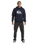 The Quiksilver Mens Big Logo Hoodie in Dark Navy