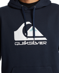 The Quiksilver Mens Big Logo Hoodie in Dark Navy