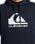 The Quiksilver Mens Big Logo Hoodie in Dark Navy