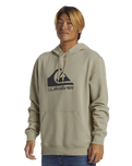 The Quiksilver Mens Big Logo Hoodie in Plaza Taupe