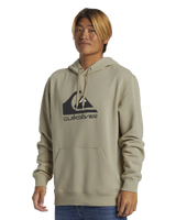 The Quiksilver Mens Big Logo Hoodie in Plaza Taupe