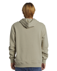 The Quiksilver Mens Big Logo Hoodie in Plaza Taupe