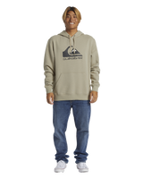 The Quiksilver Mens Big Logo Hoodie in Plaza Taupe