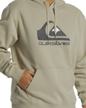 The Quiksilver Mens Big Logo Hoodie in Plaza Taupe