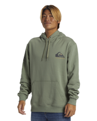 The Quiksilver Mens Omni Logo Hoodie in Sea Spray