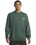 The Quiksilver Mens DNA Bubble Logo Sweatshirt in Forest