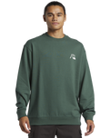 The Quiksilver Mens DNA Bubble Logo Sweatshirt in Forest