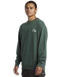 The Quiksilver Mens DNA Bubble Logo Sweatshirt in Forest