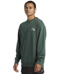 The Quiksilver Mens DNA Bubble Logo Sweatshirt in Forest