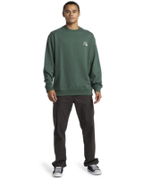 The Quiksilver Mens DNA Bubble Logo Sweatshirt in Forest