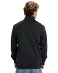 The Quiksilver Mens Keller 1/4 Zip Sweatshirt in Black Heather