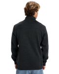 The Quiksilver Mens Keller 1/4 Zip Sweatshirt in Black Heather