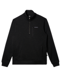 The Quiksilver Mens Keller 1/4 Zip Sweatshirt in Black Heather