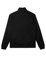 The Quiksilver Mens Keller 1/4 Zip Sweatshirt in Black Heather