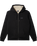 The Quiksilver Mens Keller Zip Sherpa Hooded Jacket in Black Heather