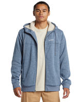 The Quiksilver Mens Cypress Keller Zip Hoodie in Flint Stone Heather