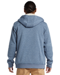 The Quiksilver Mens Cypress Keller Zip Hoodie in Flint Stone Heather