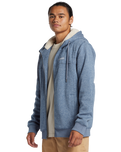 The Quiksilver Mens Cypress Keller Zip Hoodie in Flint Stone Heather