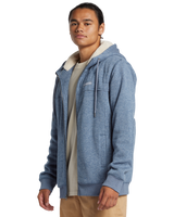 The Quiksilver Mens Cypress Keller Zip Hoodie in Flint Stone Heather