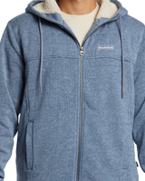 The Quiksilver Mens Cypress Keller Zip Hoodie in Flint Stone Heather