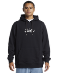 The Quiksilver Mens DNA Impaired Logo Hoodie in Black