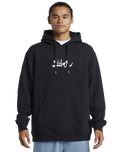 The Quiksilver Mens DNA Impaired Logo Hoodie in Black