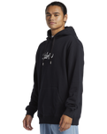 The Quiksilver Mens DNA Impaired Logo Hoodie in Black