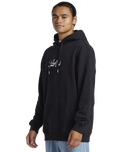 The Quiksilver Mens DNA Impaired Logo Hoodie in Black