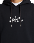 The Quiksilver Mens DNA Impaired Logo Hoodie in Black