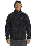 The Quiksilver Mens Mercury Fleece Jacket in Black