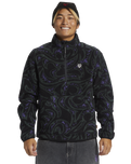 The Quiksilver Mens Mercury Fleece Jacket in Black