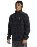 The Quiksilver Mens Mercury Fleece Jacket in Black