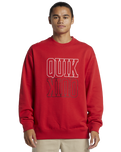 The Quiksilver Mens Griffin Crew Sweatshirt in Salsa