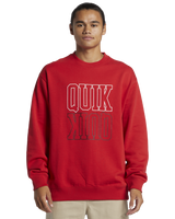 The Quiksilver Mens Griffin Crew Sweatshirt in Salsa