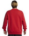 The Quiksilver Mens Griffin Crew Sweatshirt in Salsa