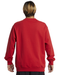 The Quiksilver Mens Griffin Crew Sweatshirt in Salsa