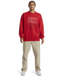 The Quiksilver Mens Griffin Crew Sweatshirt in Salsa