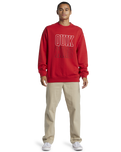 The Quiksilver Mens Griffin Crew Sweatshirt in Salsa