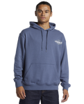 The Quiksilver Mens Omni Sign Hoodie in Vintage Indigo