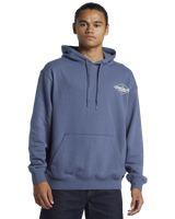 The Quiksilver Mens Omni Sign Hoodie in Vintage Indigo