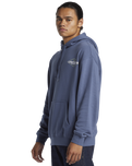 The Quiksilver Mens Omni Sign Hoodie in Vintage Indigo