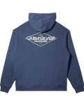 The Quiksilver Mens Omni Sign Hoodie in Vintage Indigo