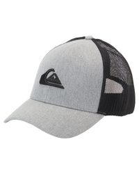 The Quiksilver Mens Grounder Trucker Cap in Heather Grey