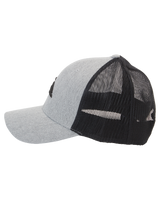 The Quiksilver Mens Grounder Trucker Cap in Heather Grey