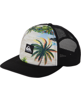 The Quiksilver Mens Emu Coop Trucker Cap in Island Aquifer