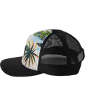 The Quiksilver Mens Emu Coop Trucker Cap in Island Aquifer