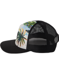 The Quiksilver Mens Emu Coop Trucker Cap in Island Aquifer