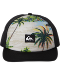 The Quiksilver Mens Emu Coop Trucker Cap in Island Aquifer