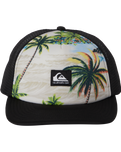 The Quiksilver Mens Emu Coop Trucker Cap in Island Aquifer