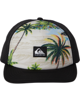 The Quiksilver Mens Emu Coop Trucker Cap in Island Aquifer